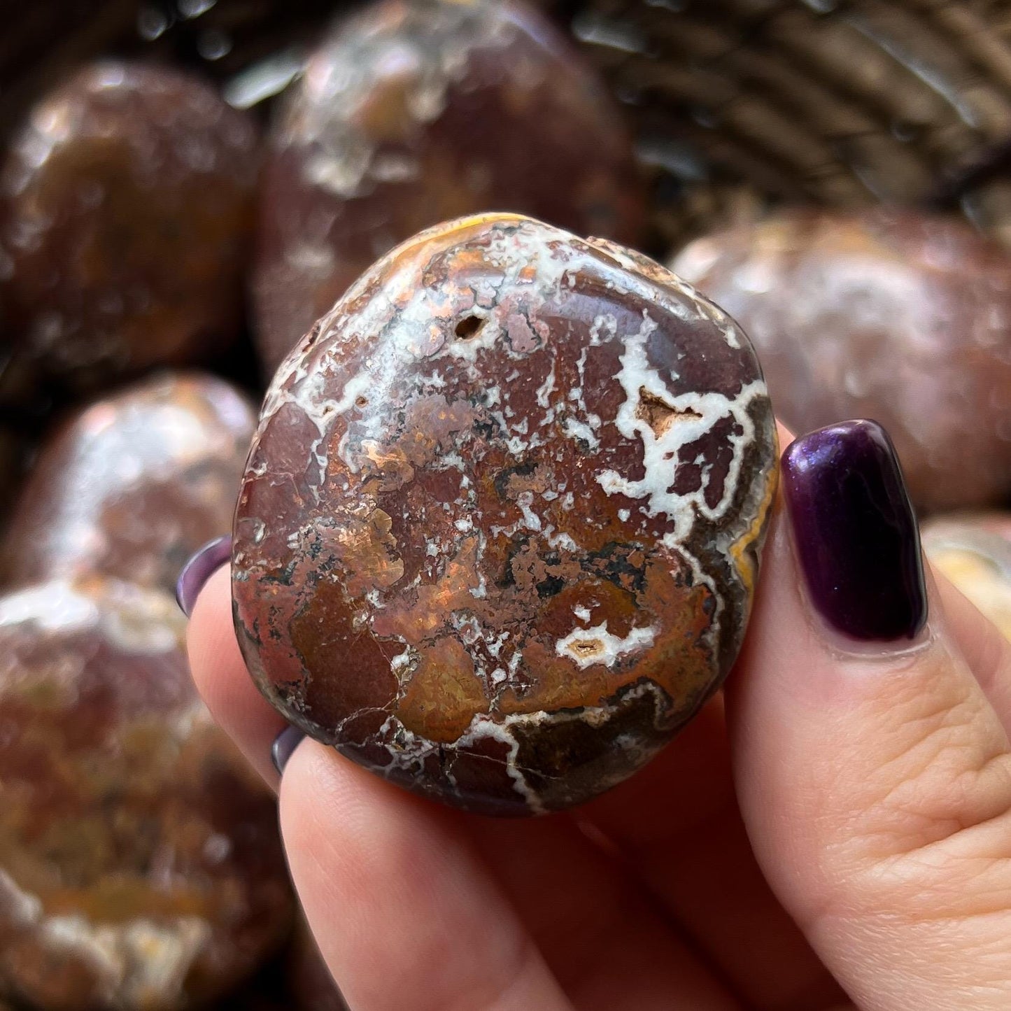 Copper Dolomite Palm Stones