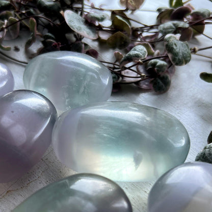 Yttrium Fluorite Palm Stones