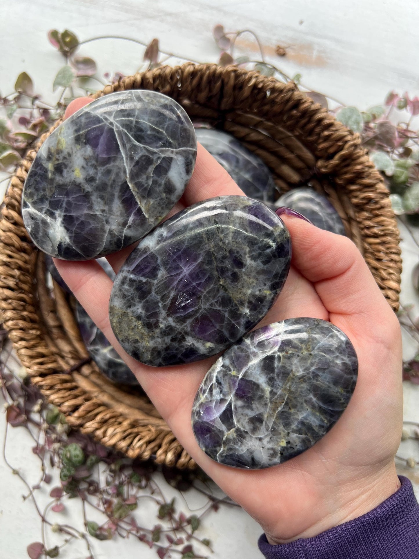 Spurrite Strombolite Palm Stones