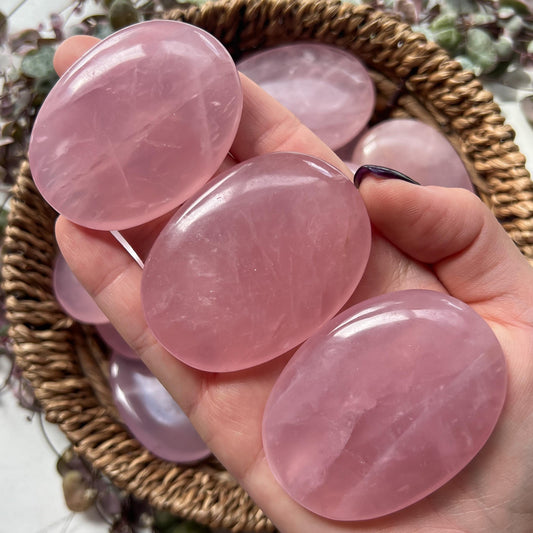 Rose Quartz Palm Stones