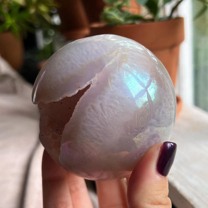 Rainbow Sugar Druzy Agate Sphere