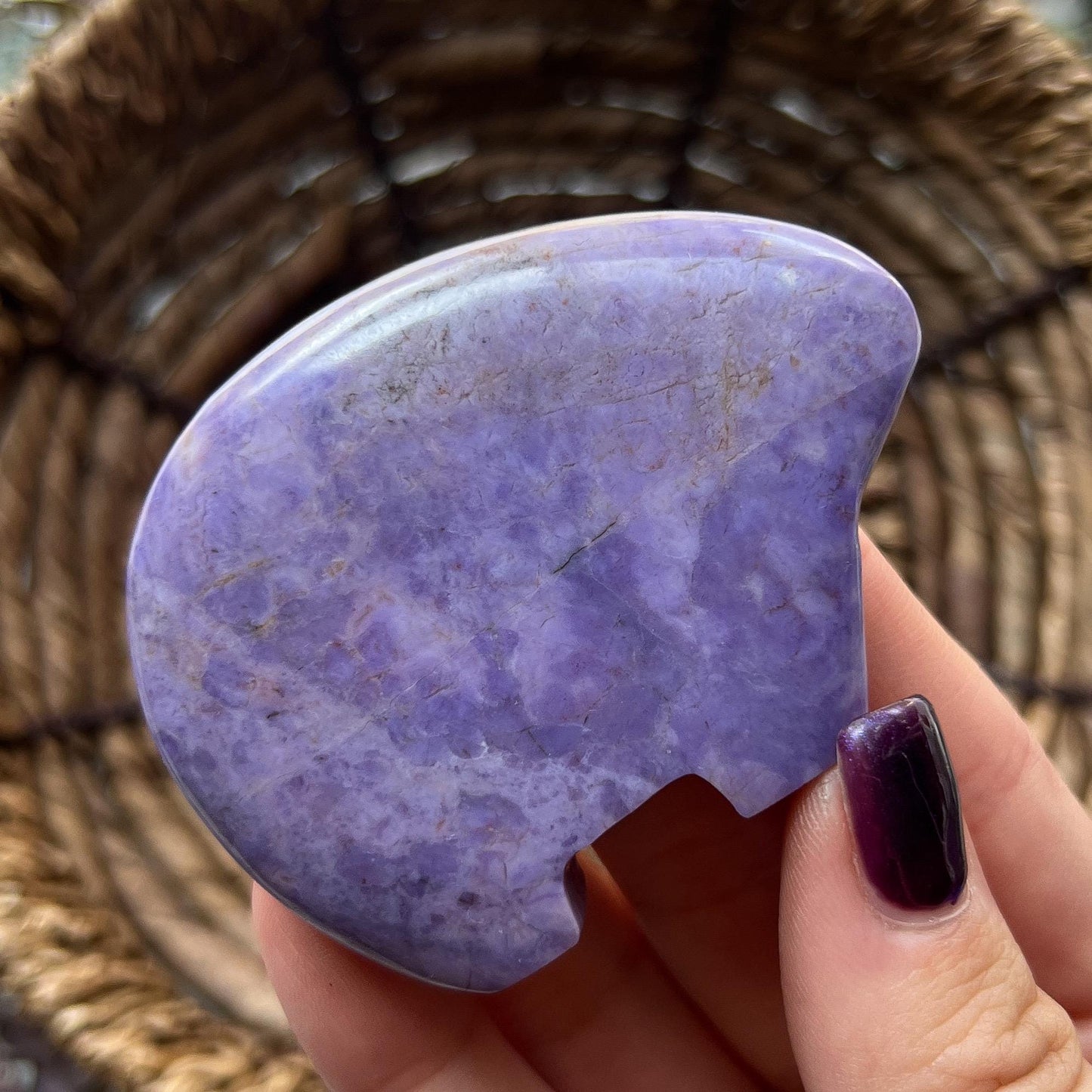 Lavender Jade Zuni Bear