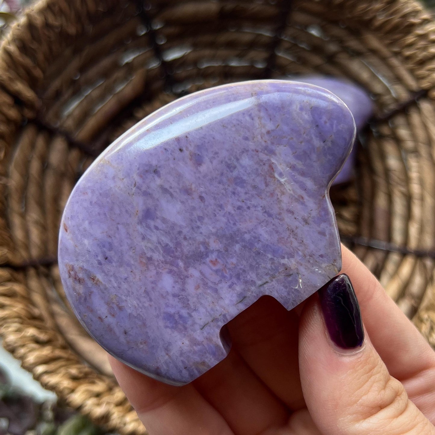 Lavender Jade Zuni Bear