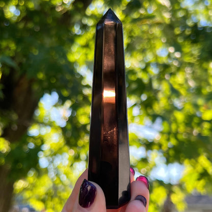 Smoky Brown Obsidian Obelisk