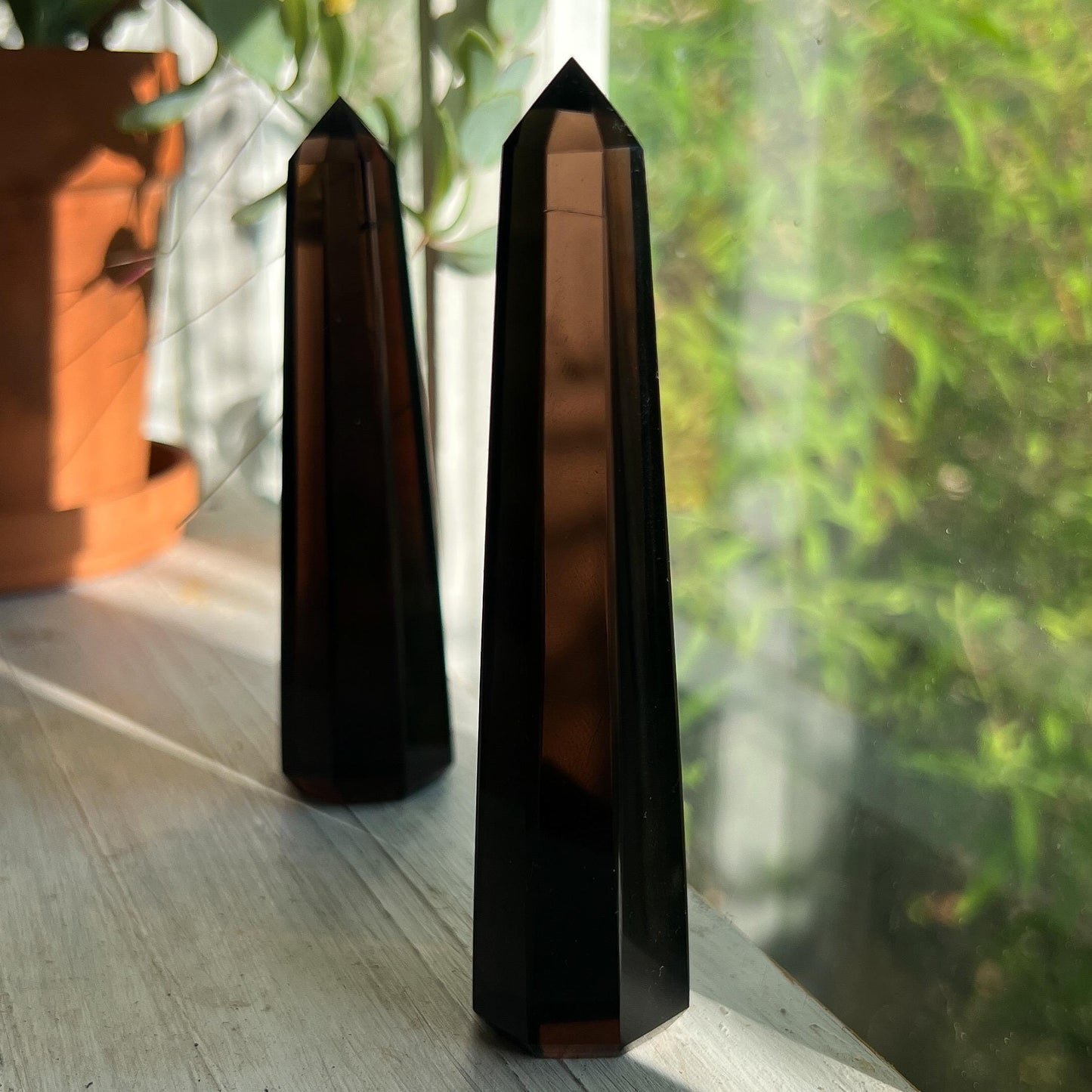 Smoky Brown Obsidian Obelisk