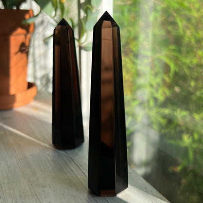Smoky Brown Obsidian Obelisk