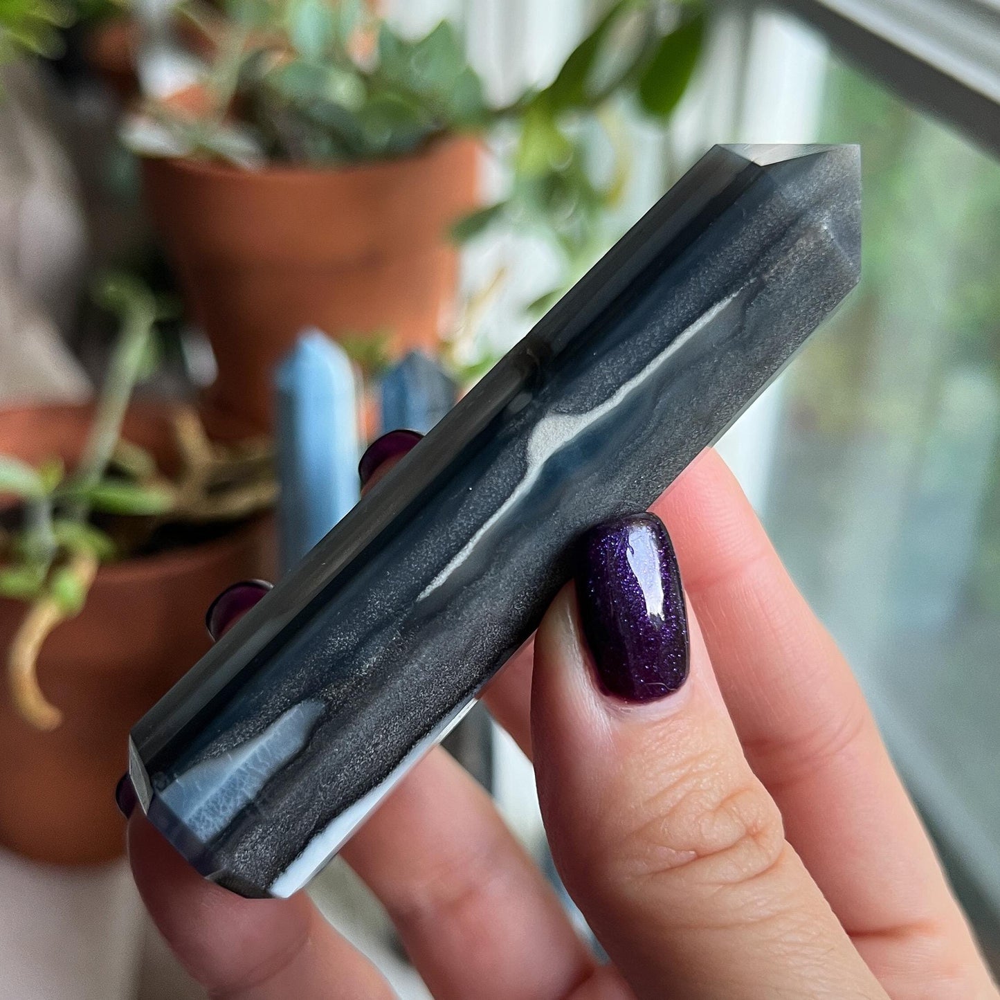 Blue Owyhee Opal Obelisk