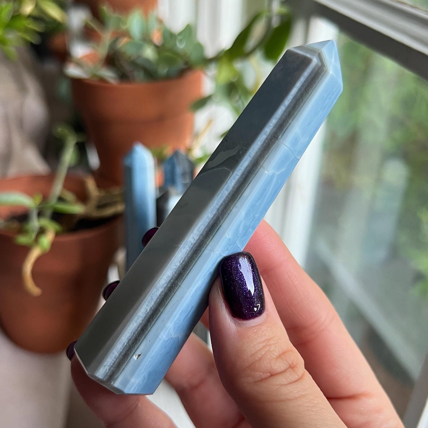 Blue Owyhee Opal Obelisk