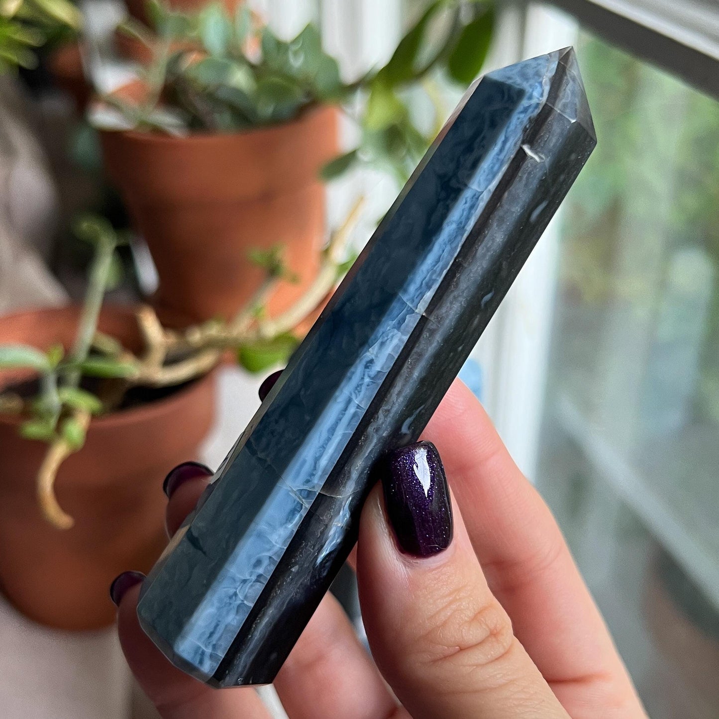 Blue Owyhee Opal Obelisk