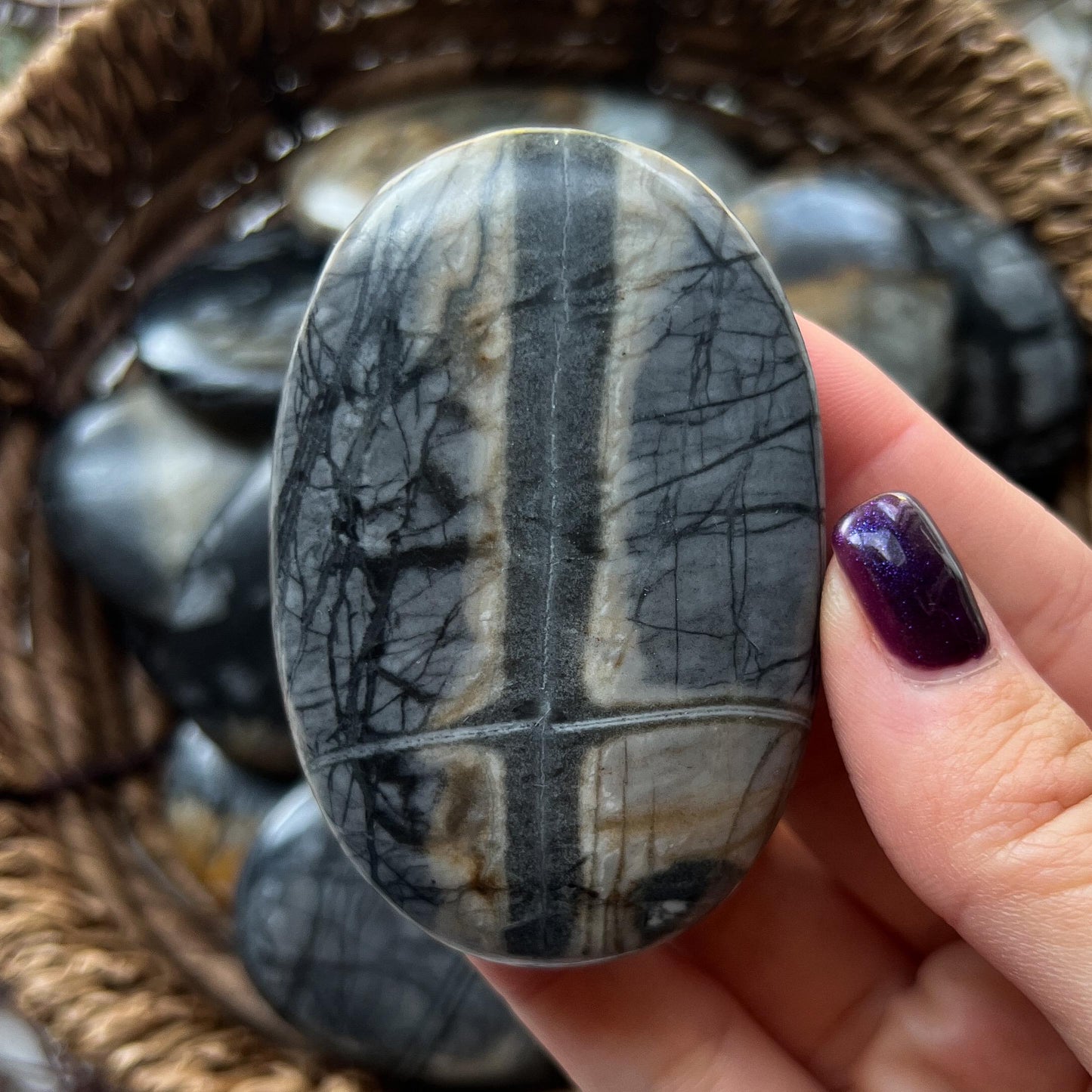 Picasso Marble Palm Stones