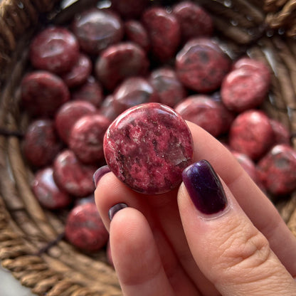 Thulite Flat Tumble Stones