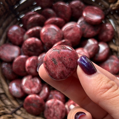 Thulite Flat Tumble Stones
