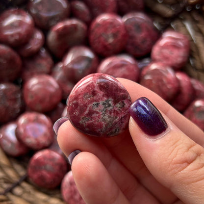 Thulite Flat Tumble Stones