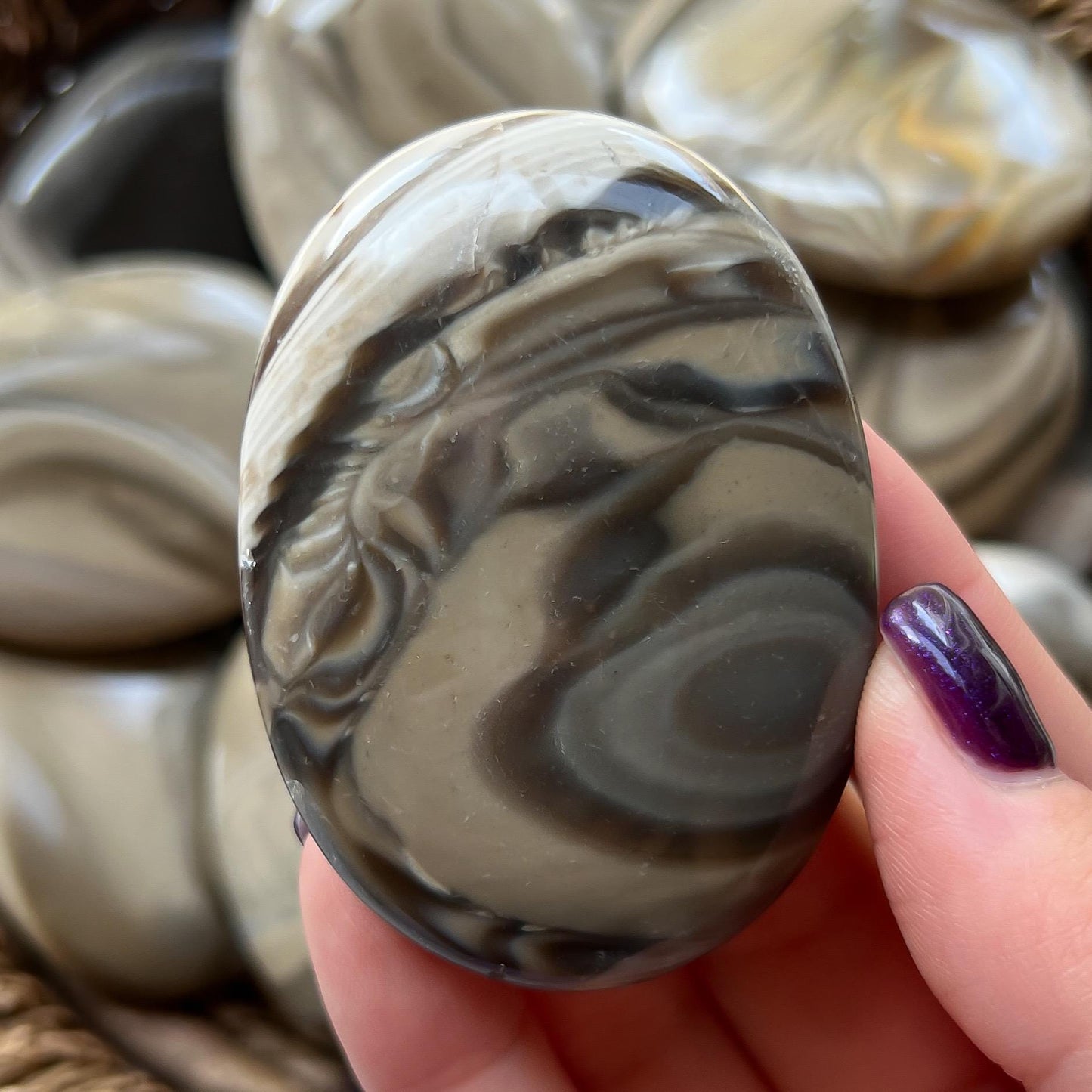Polish Flint Palm Stones