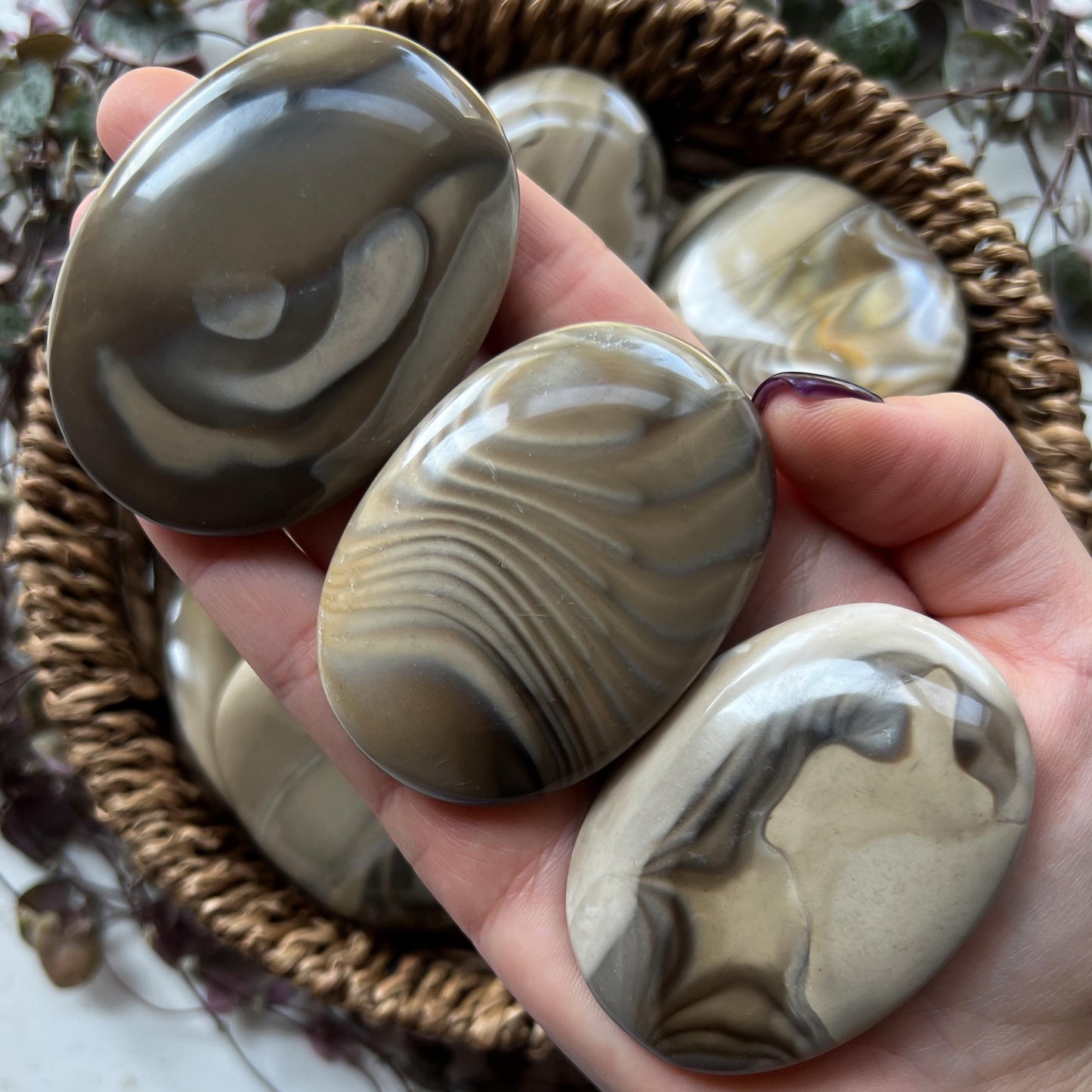Polish Flint Palm Stones