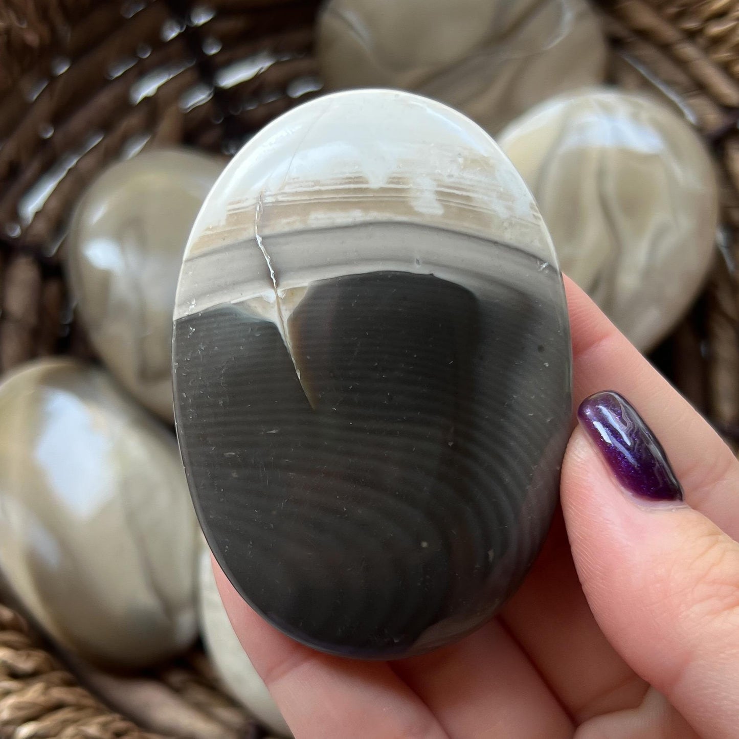 Polish Flint Palm Stones