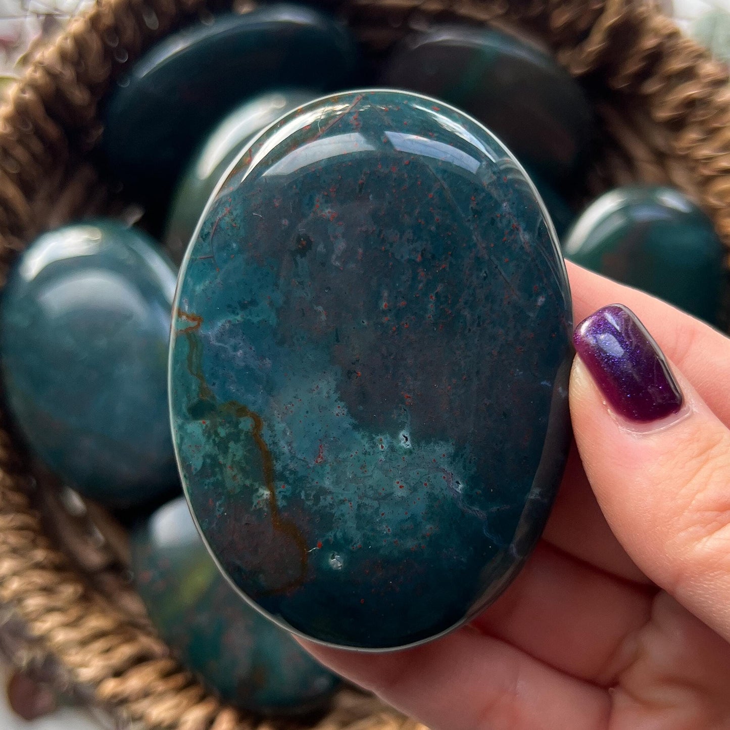 Bloodstone Palm Stones
