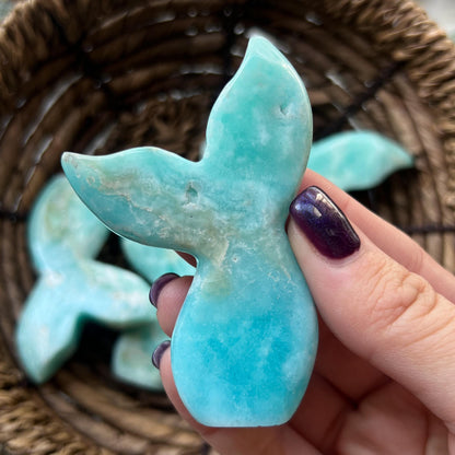 Blue Aragonite Mermaid Tail