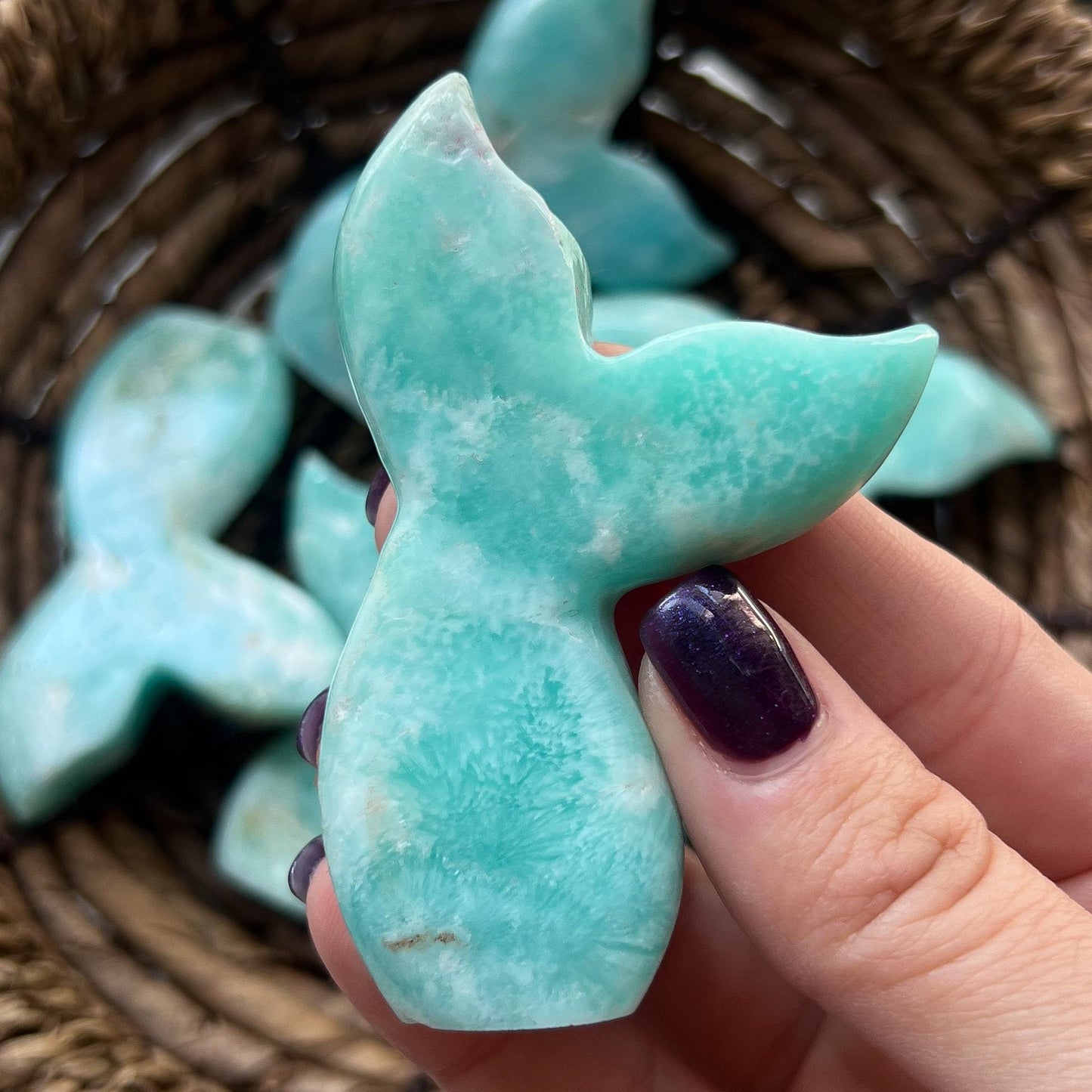 Blue Aragonite Mermaid Tail