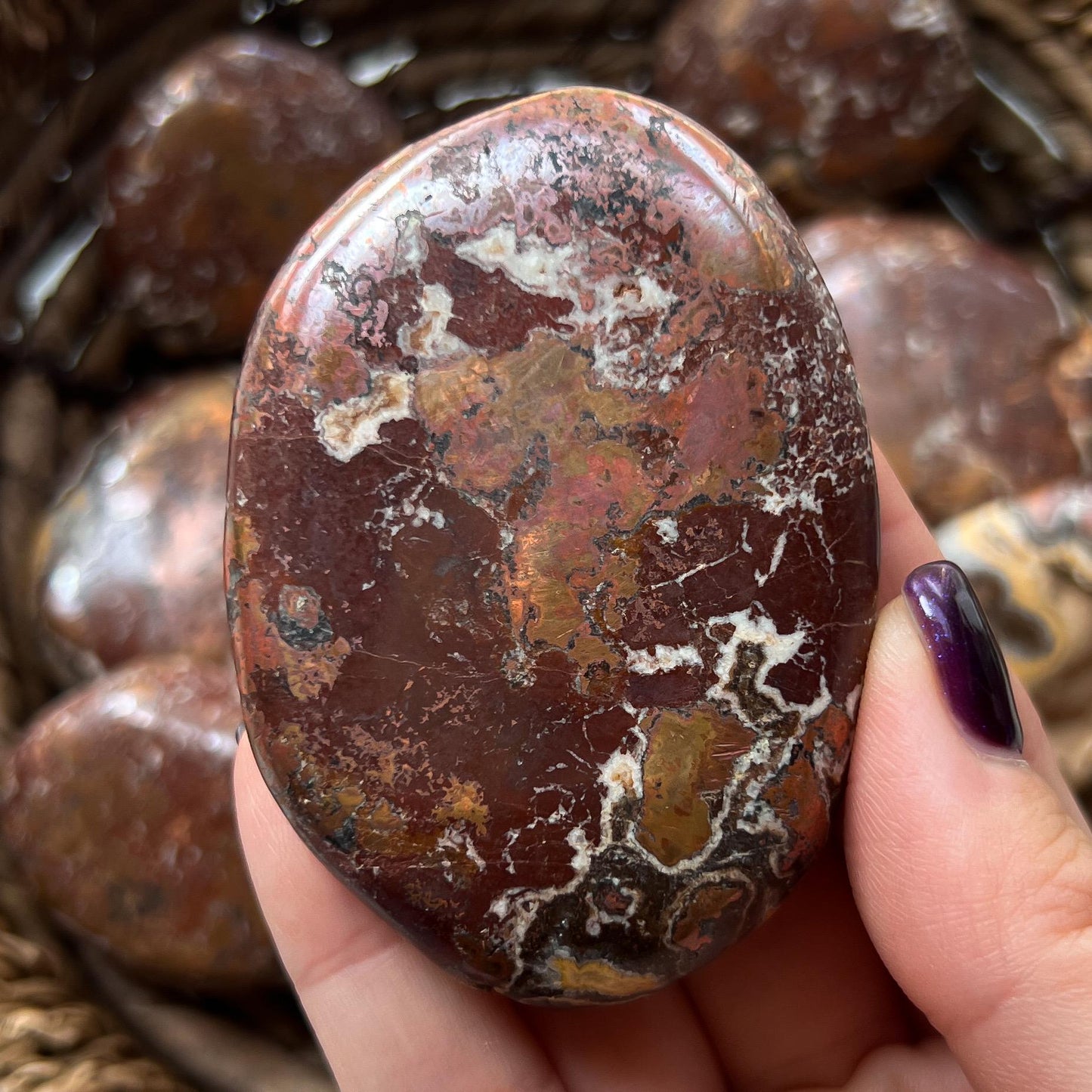 Copper Dolomite Palm Stones