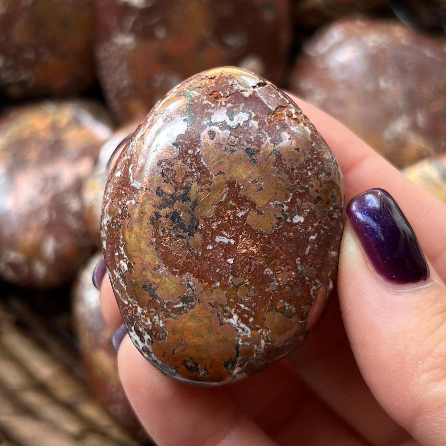 Copper Dolomite Palm Stones