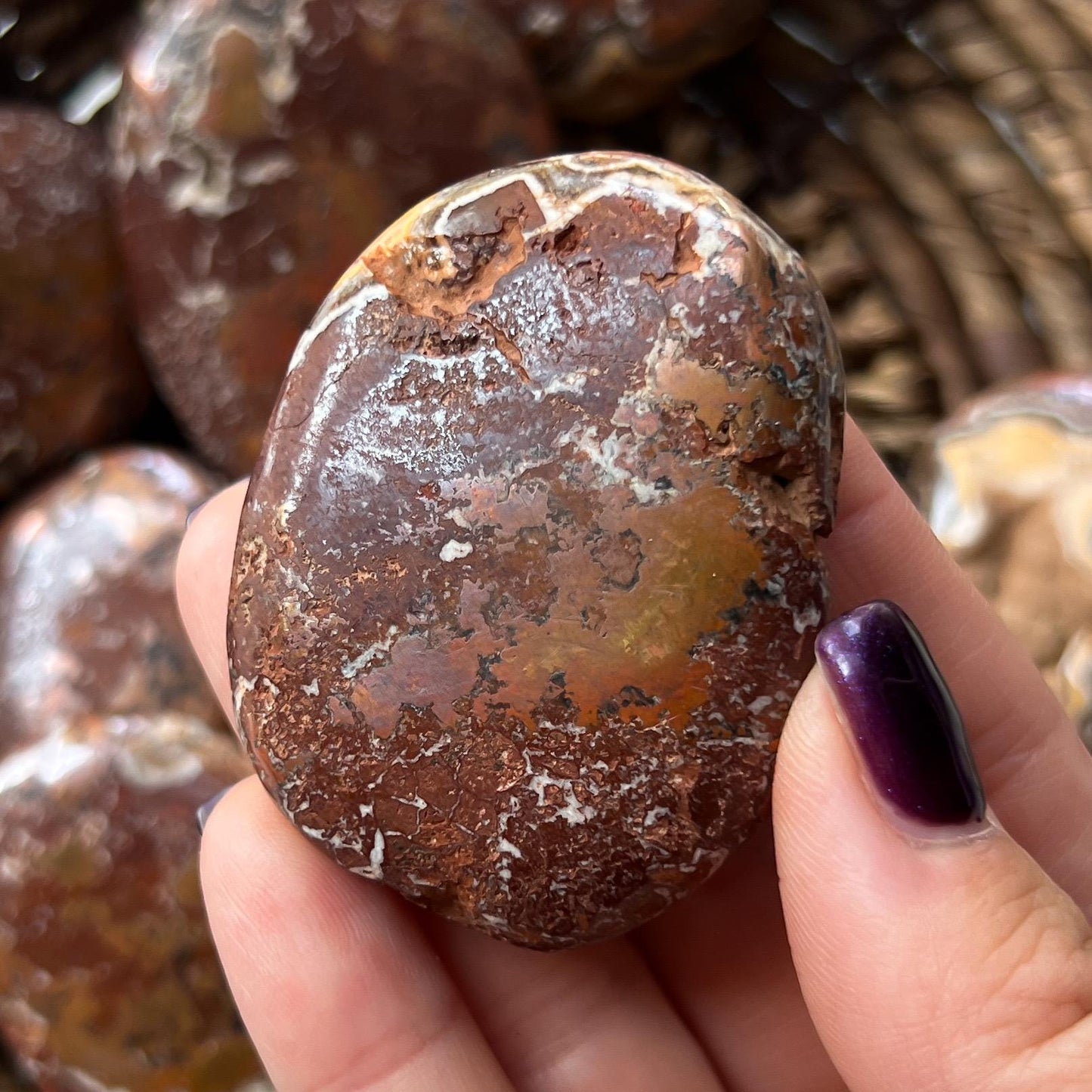 Copper Dolomite Palm Stones