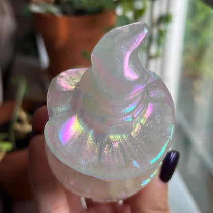 Rainbow Rose Quartz Witch Pumpkin