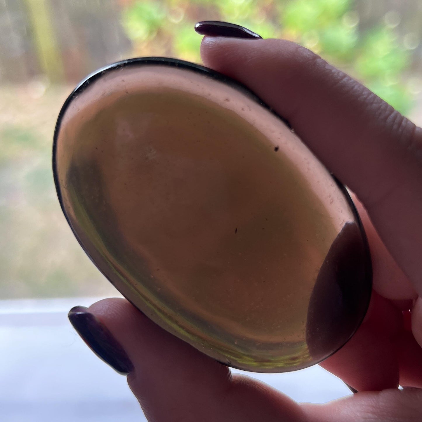 Smoky Obsidian Palm Stones