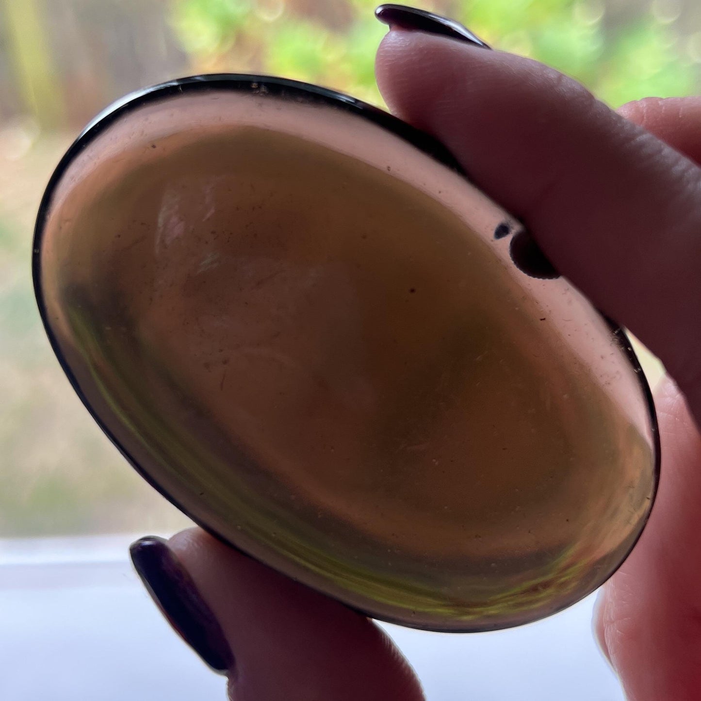 Smoky Obsidian Palm Stones