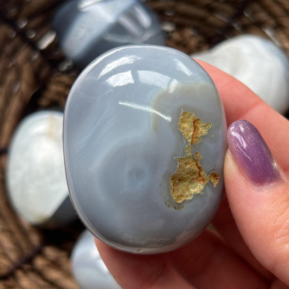 Banded Agate Palm Stones