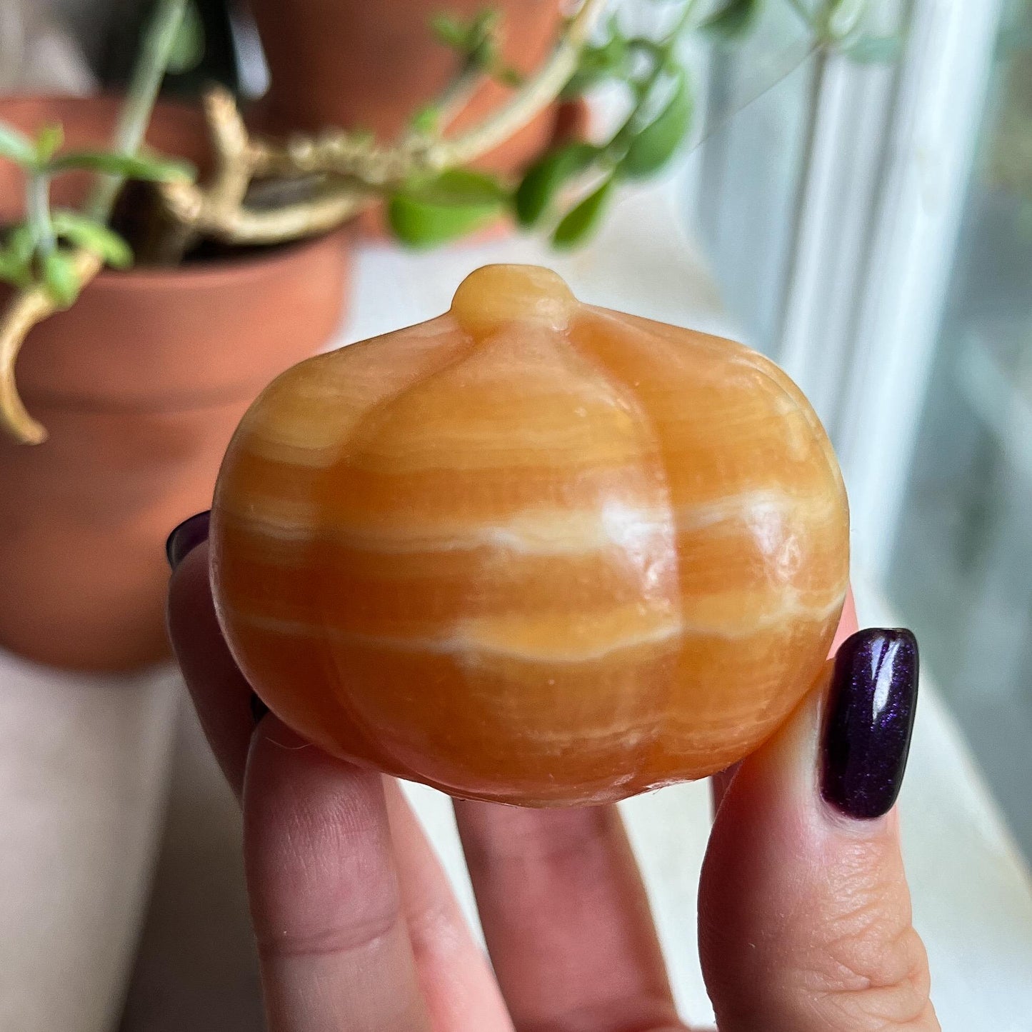 Orange Calcite Pumpkin