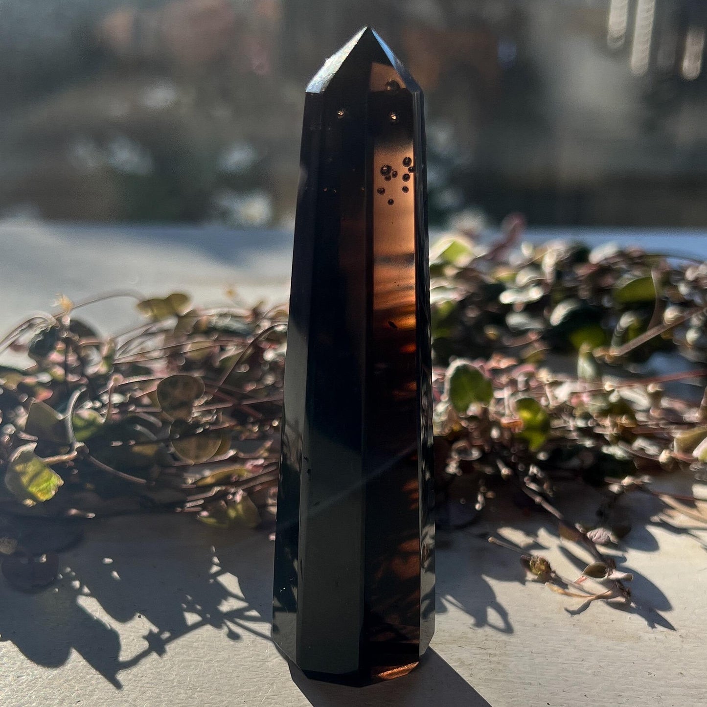 Smoky Brown Obsidian Obelisk
