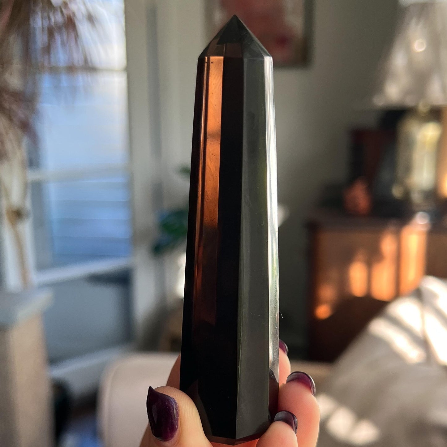 Smoky Brown Obsidian Obelisk