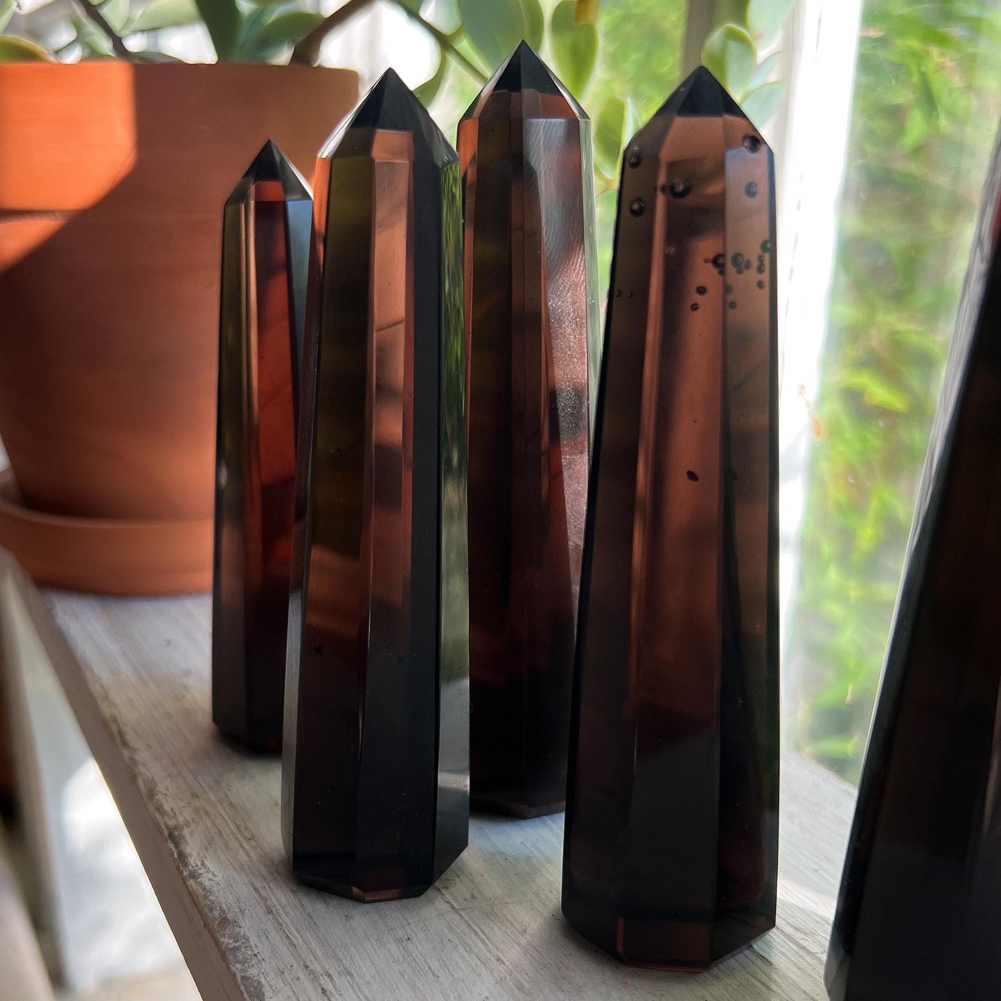 Smoky Brown Obsidian Obelisk