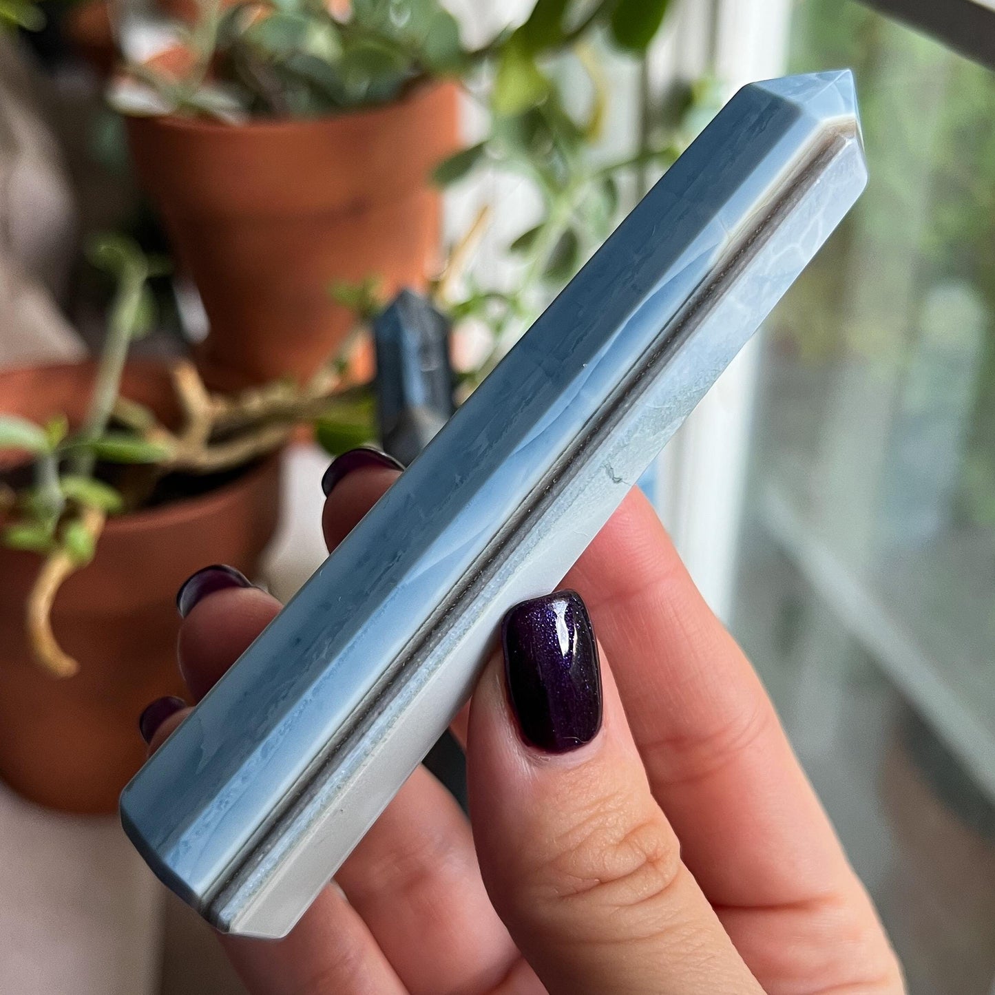 Blue Owyhee Opal Obelisk