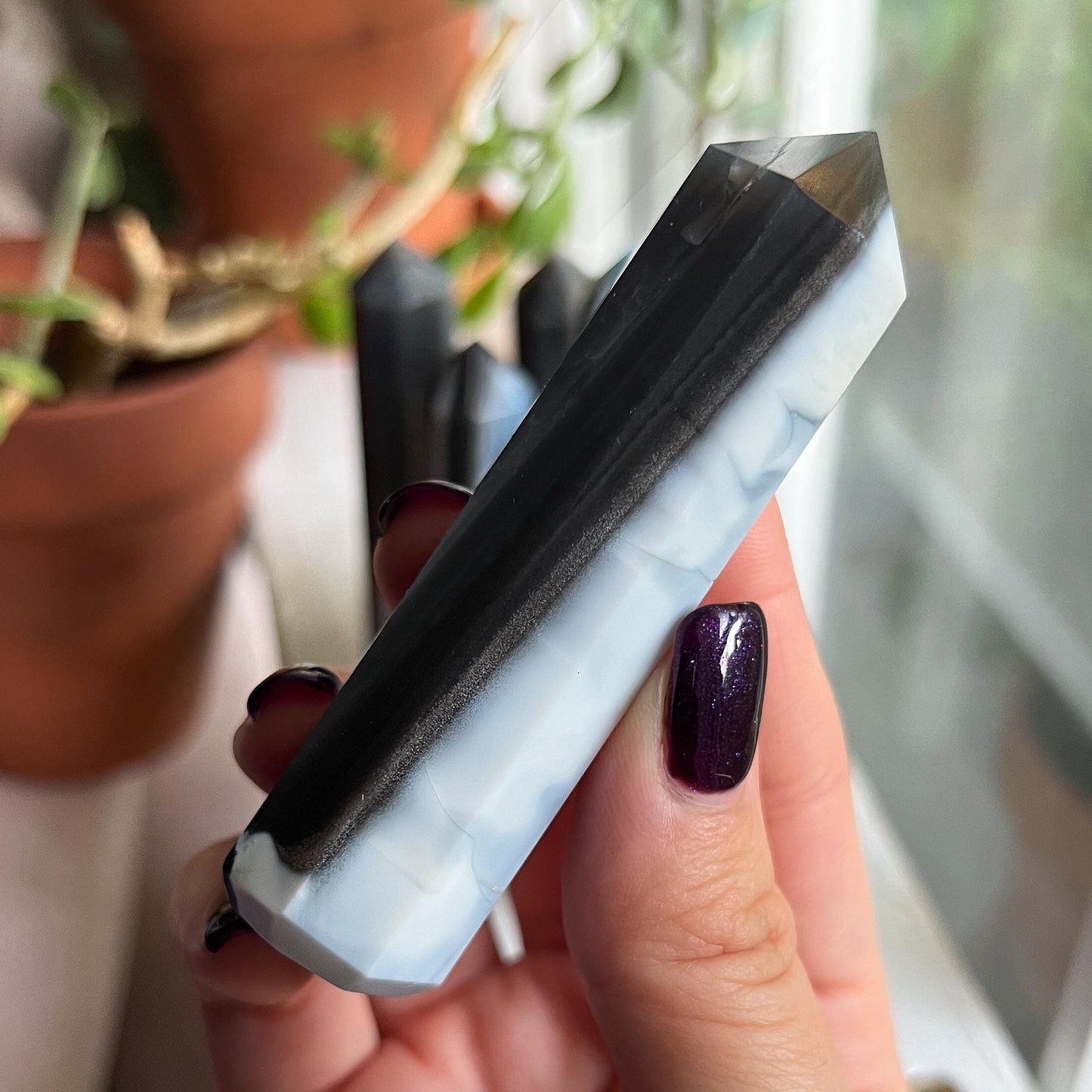 Blue Owyhee Opal Obelisk