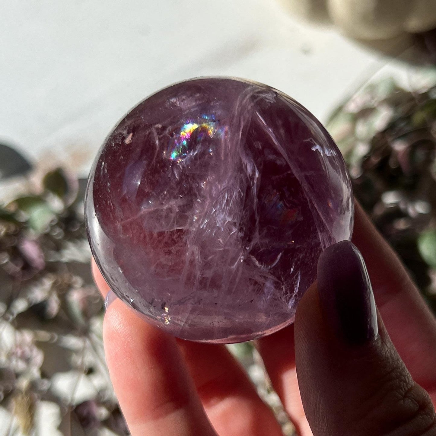 Rainbow Gem Amethyst Sphere