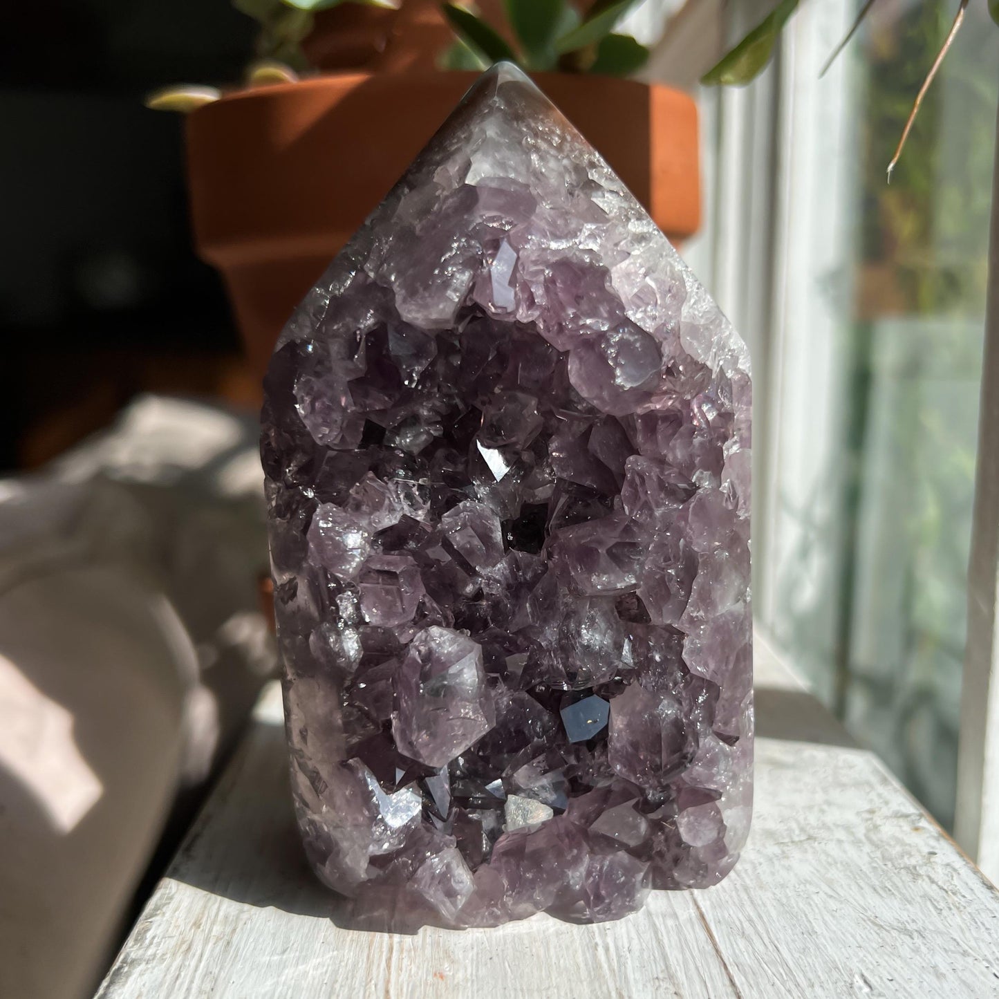 Amethyst Jasper Geode Tower