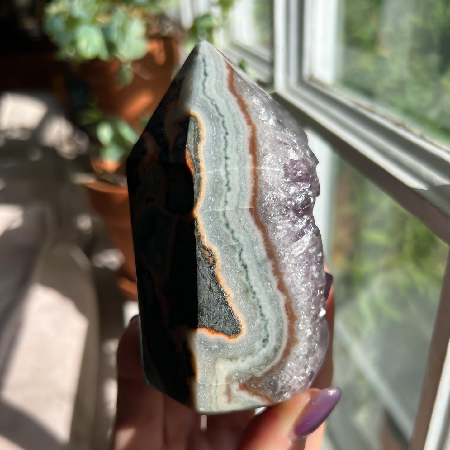 Amethyst Jasper Geode Tower