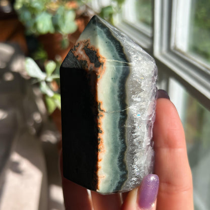 Amethyst Jasper Geode Tower