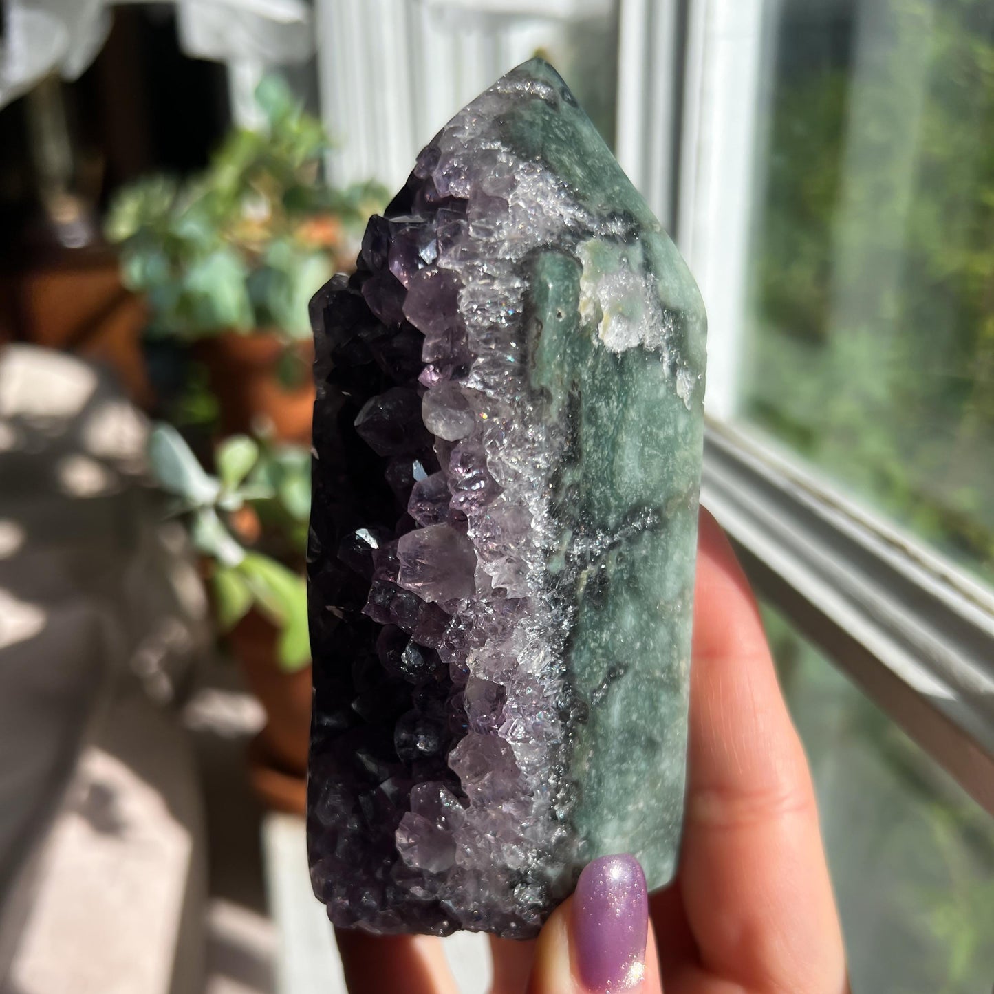 Amethyst Jasper Geode Tower