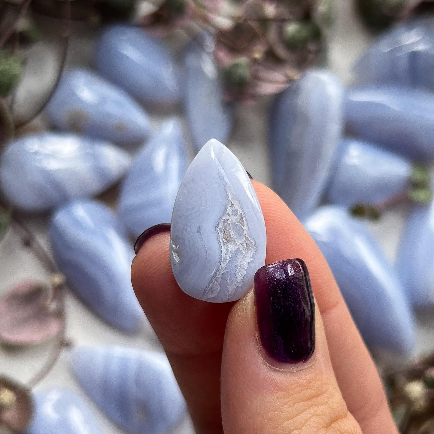 Blue Lace Agate Cabochon