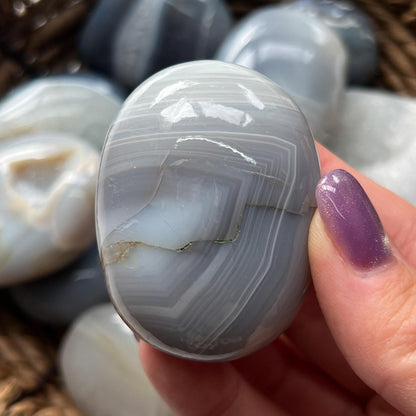 Banded Agate Palm Stones