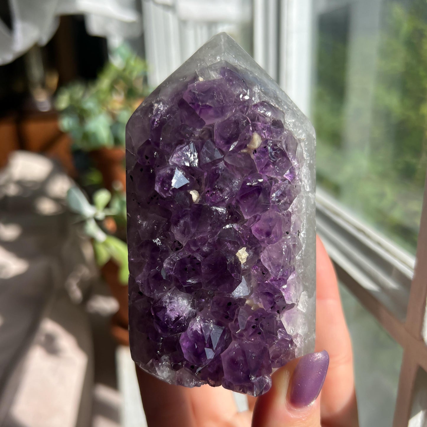 Amethyst Jasper Geode Tower