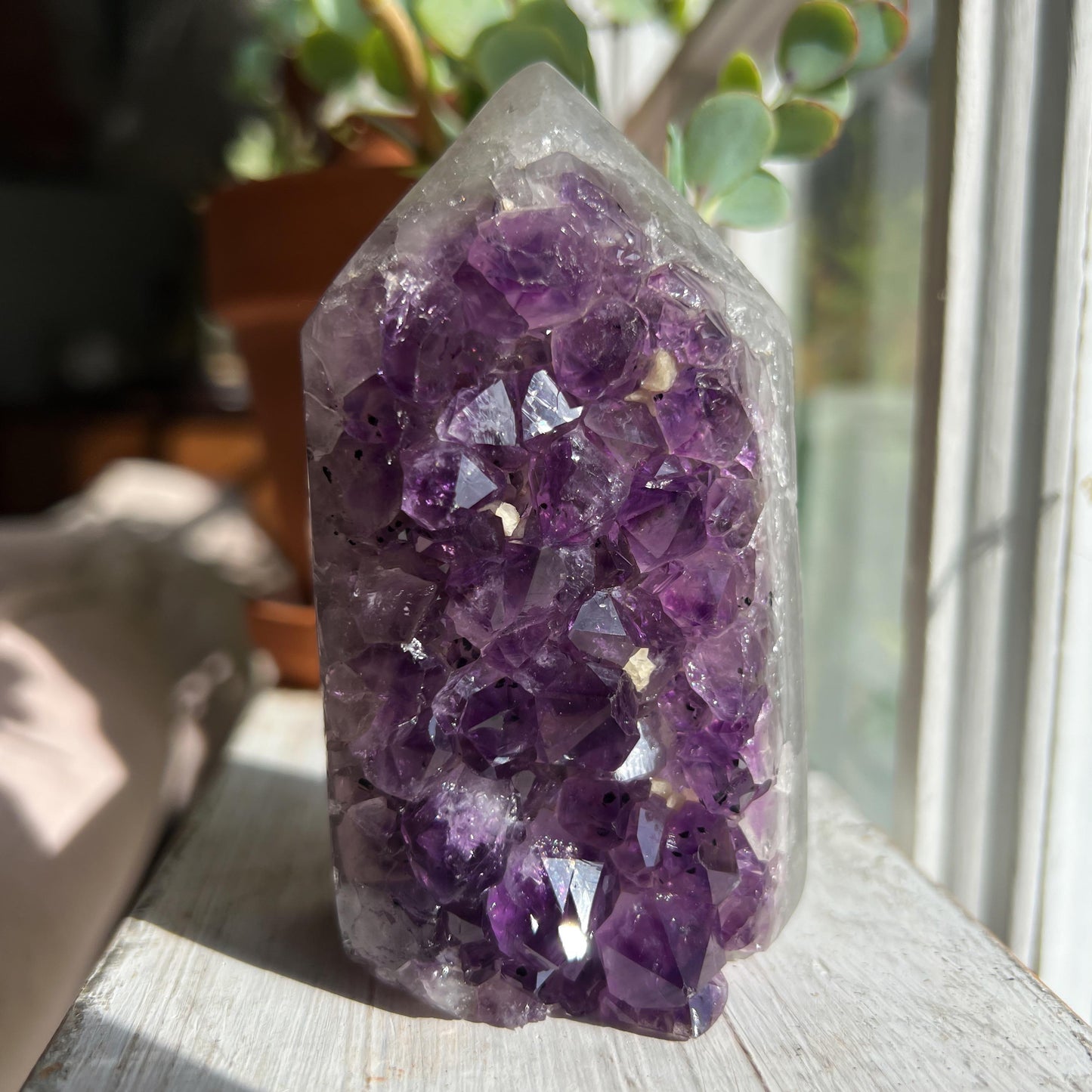 Amethyst Jasper Geode Tower