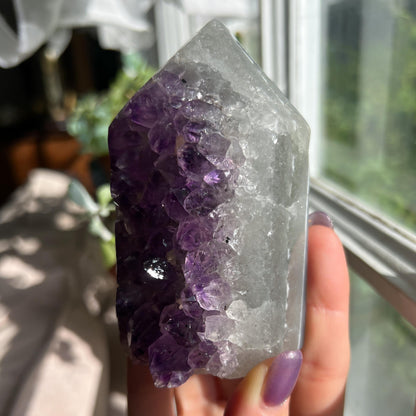 Amethyst Jasper Geode Tower