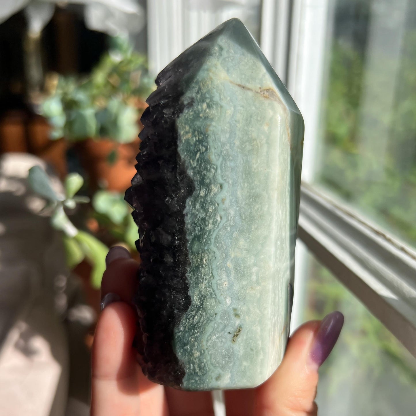 Amethyst Jasper Geode Tower