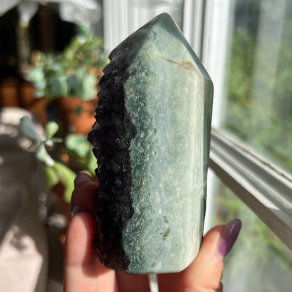 Amethyst Jasper Geode Tower