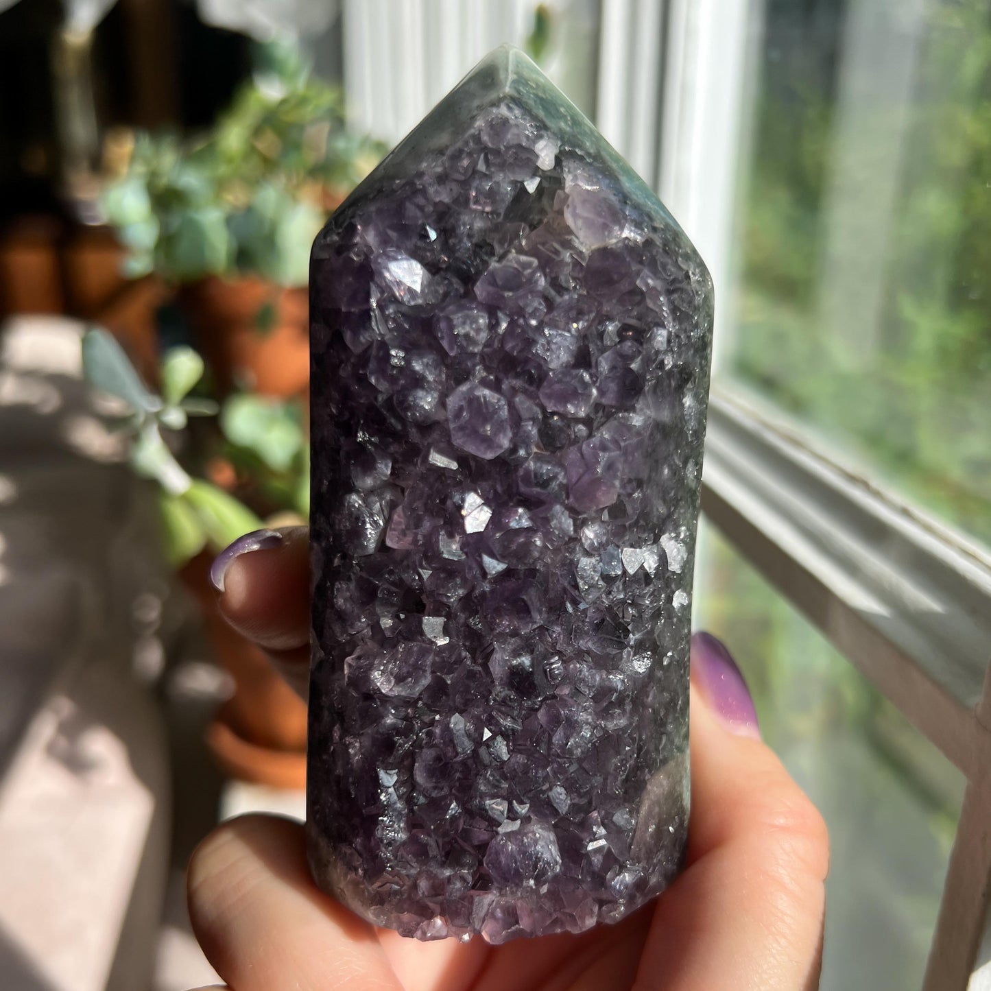 Amethyst Jasper Geode Tower