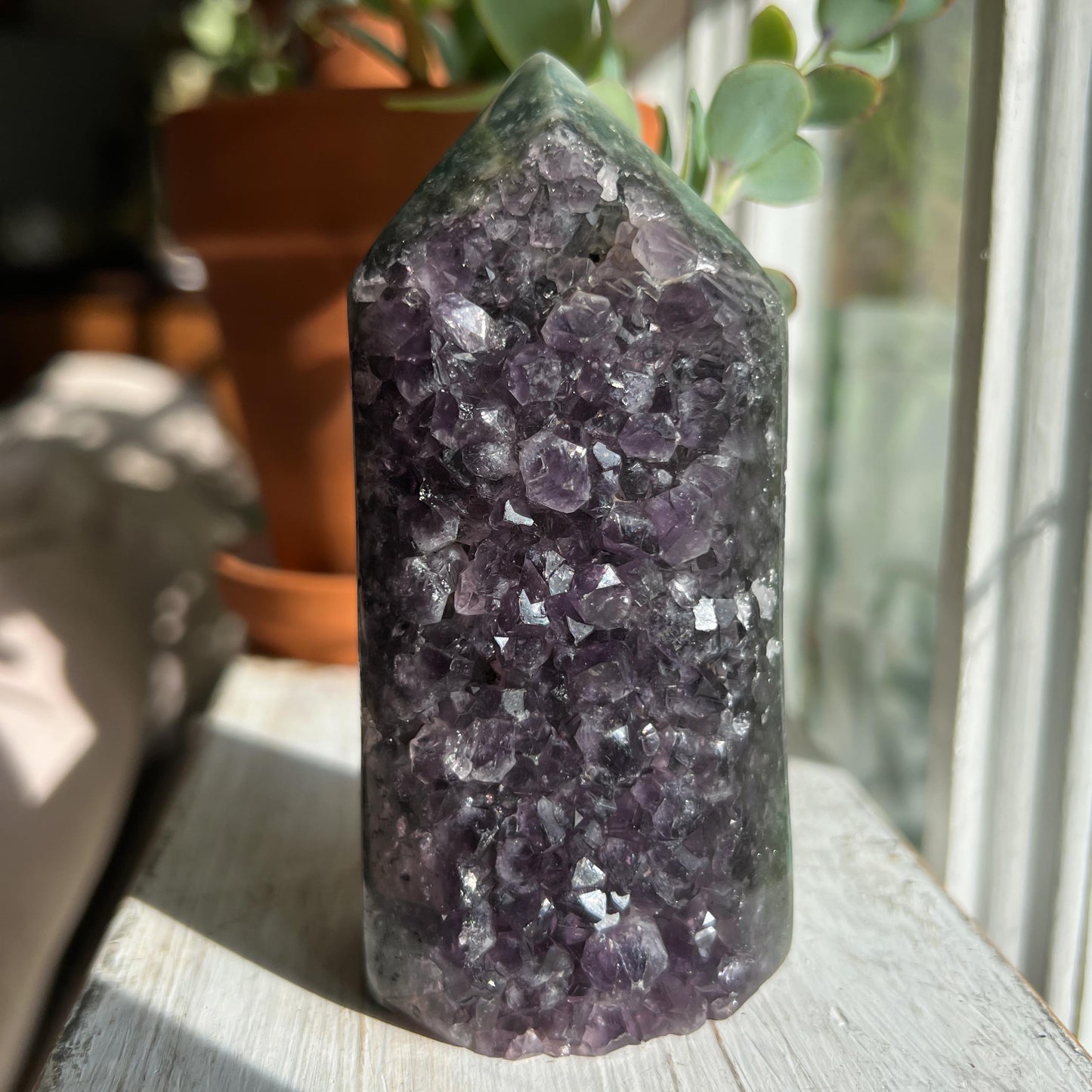 Amethyst Jasper Geode Tower